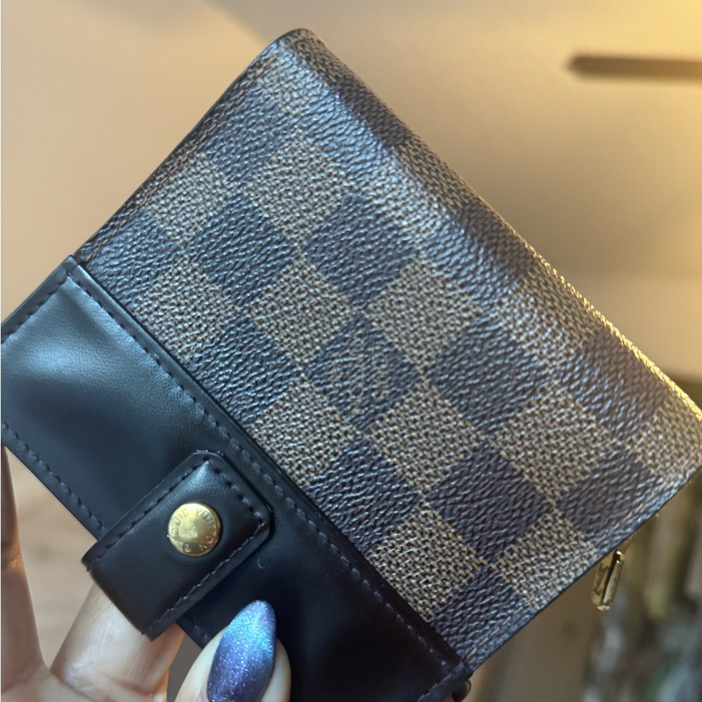 Checkered Brown and Black Wallet